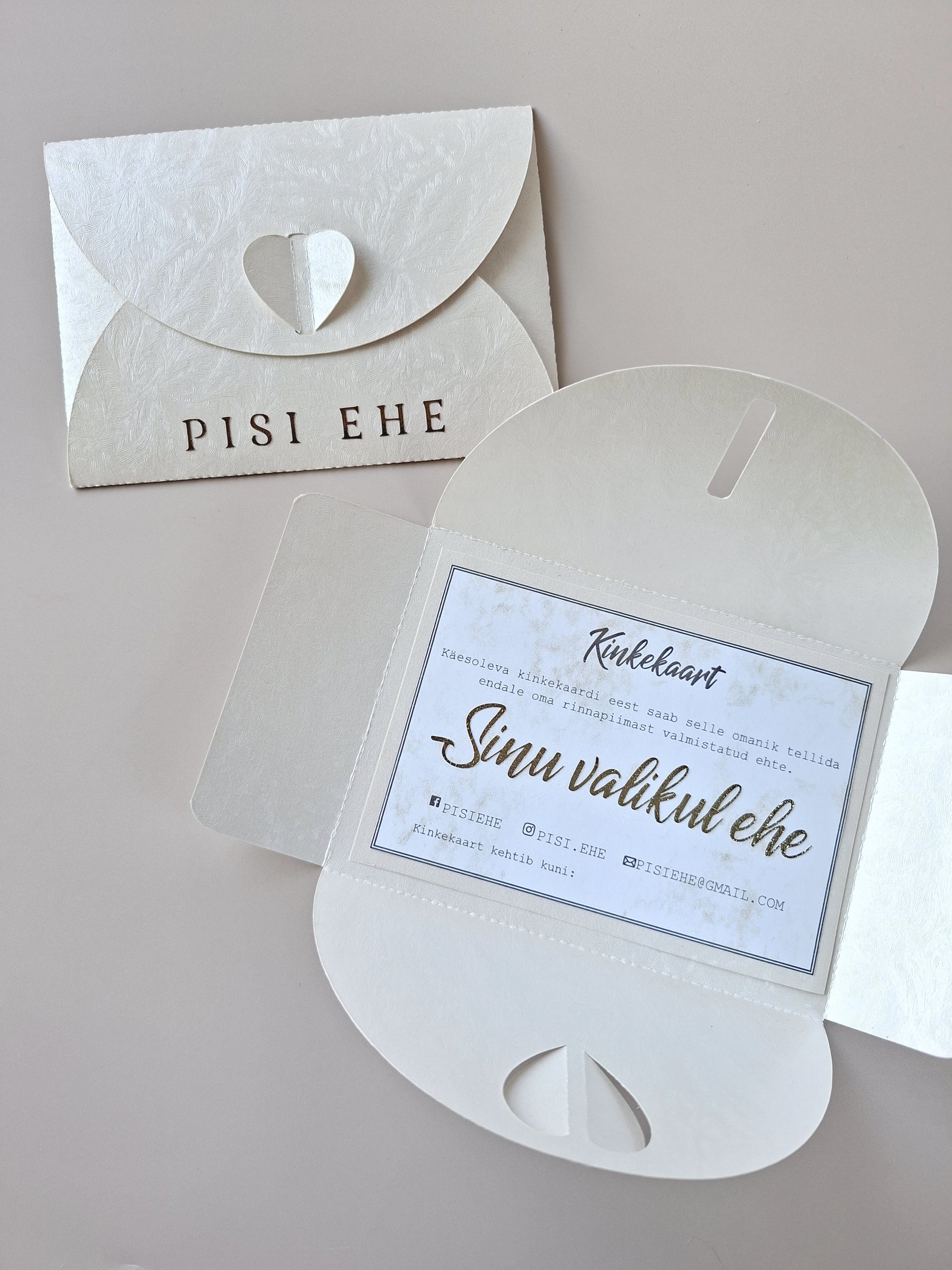 Pisi ehe füüsiline kinkekaart karbis (sinu valikul ehe)
